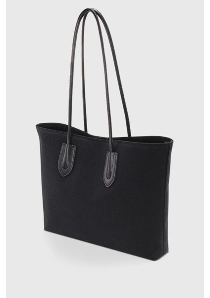 Kanvas Siyah El Ve Omuz Çanta Kadın Retro Shopper Çanta 264 modelleri