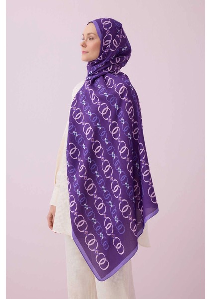 Baklava Noor Floş Viskon Şal Mor - Purple 242 3014 080 fırsatları