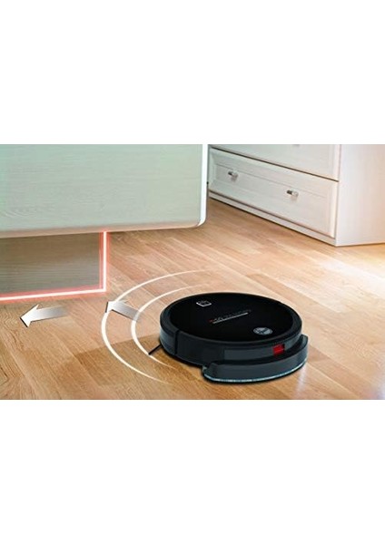 H-Go 300 Hydro 2si1 Arada Akıllı Robot Süpürge, Süpürme ve Paspaslama, 350 ml Hazne, 120 Dk Pil Ömrü, 18 V Siyah modelleri