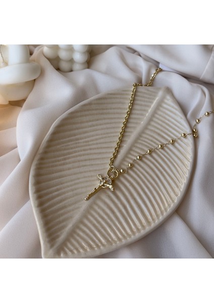 Gold Haç Kolye