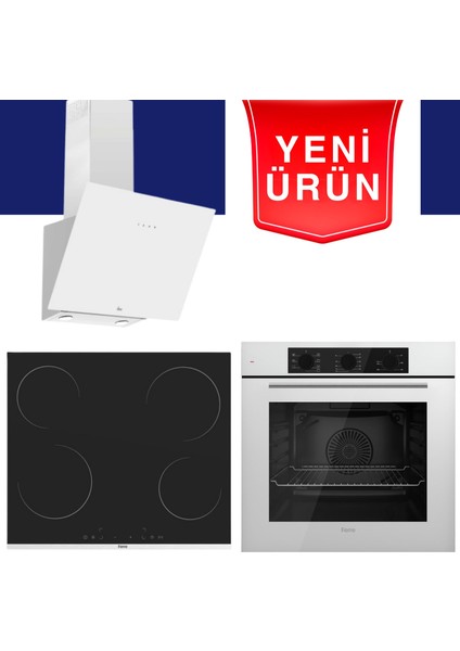 & Hoover Vitroseramik Elektrikli Ankastre Set ( QBL62CB + MS261 + HDG6C1GWTK )