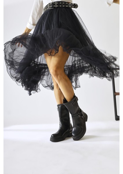 Joann Siyah Toka Detaylı Biker Bot fiyatları