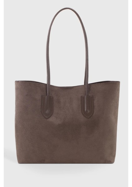 Süet Kahve El Ve Omuz Çanta Kadın Retro Shopper Çanta 264 modelleri