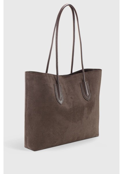 Süet Kahve El Ve Omuz Çanta Kadın Retro Shopper Çanta 264 indirimleri