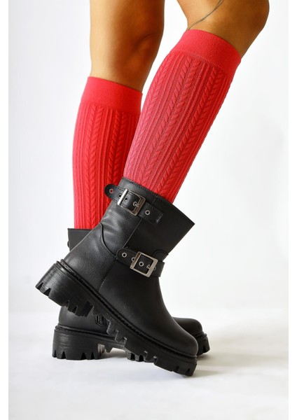 Veneta Siyah Kemer Detaylı Bot fiyatları