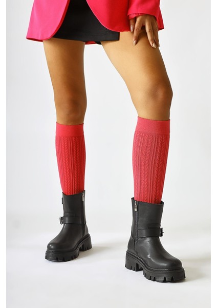 Veneta Siyah Kemer Detaylı Bot fırsatları