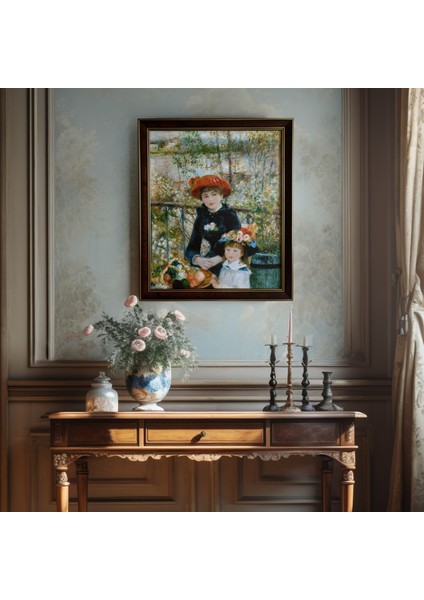 Renoir (Ikiz Kız Kardeş 1881) Çerçeveli Klasik Vintage Duvar Tablo