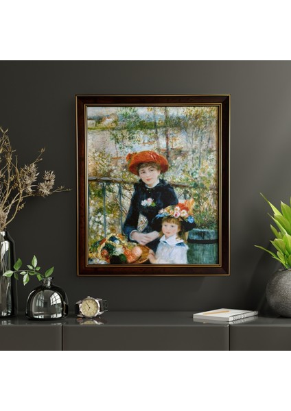 Renoir (Ikiz Kız Kardeş 1881) Çerçeveli Klasik Vintage Duvar Tablo fiyatları