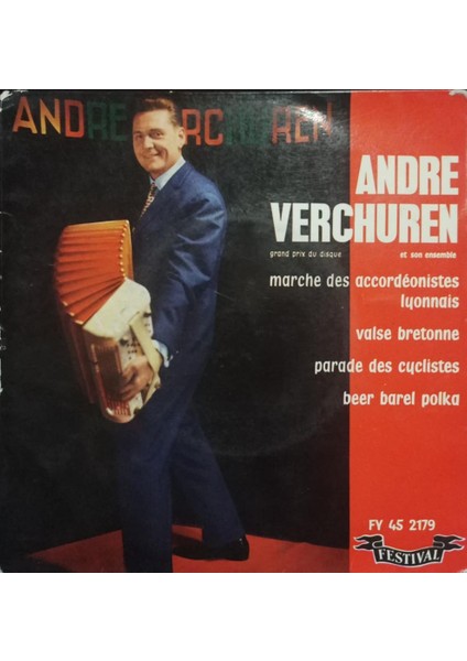 André Verchuren - Et Son Ensemble / Grand Prix Du Disque 1960 Fr Baskı 45 Lik