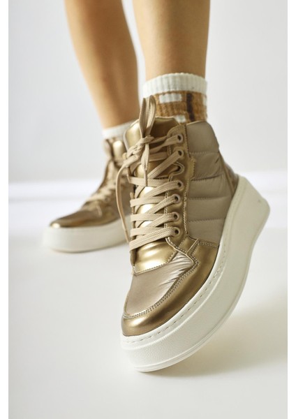 Raia Altın Fosforlu Kumaş Bağcıklı Spor Bot