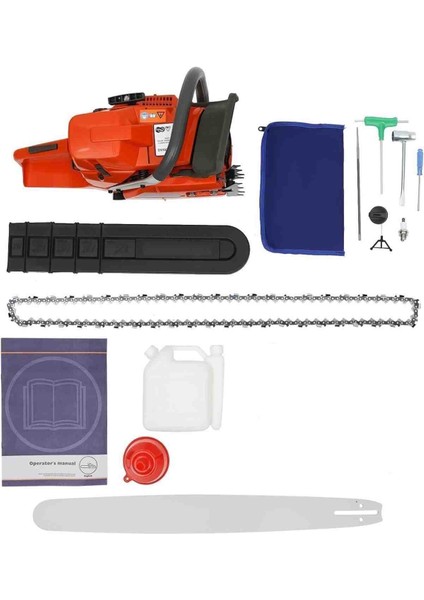38 Diş Zincirli Benzinli Ağaç Odun Dal Orman Kesme Makinesi Turuncu Testere Hizar fiyatları