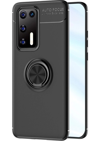Huawei P40 Kılıf Range Yüzüklü Silikon - Siyah - EYESO9155-7538