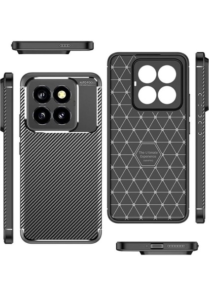 Xiaomi Mi 14T Pro Kılıf Auto Focus Karbon Kapak - Siyah - EYESO7305-6442 modelleri