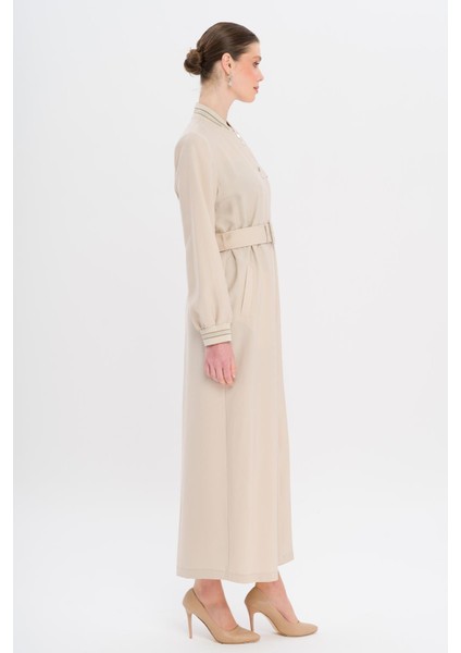 Ribana Detaylı Astarsız Modal Pardesü Taş 6744 indirimleri