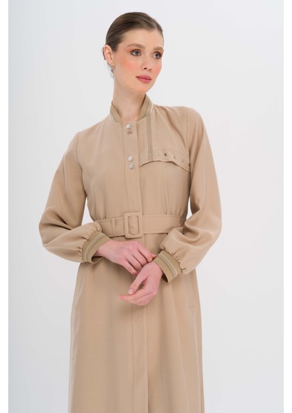 Ribana Detaylı Astarsız Modal Pardesü Bej 6744 fiyatları