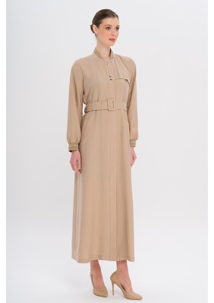 Ribana Detaylı Astarsız Modal Pardesü Bej 6744 fırsatları