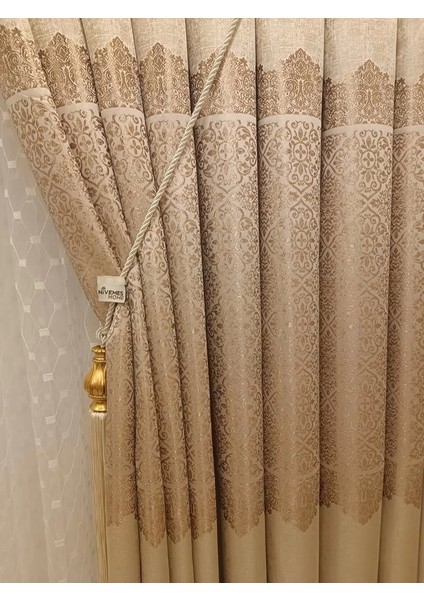 Nivemeshome Arora Vizon 1/3 Sık Pileli Fon Perde Apm