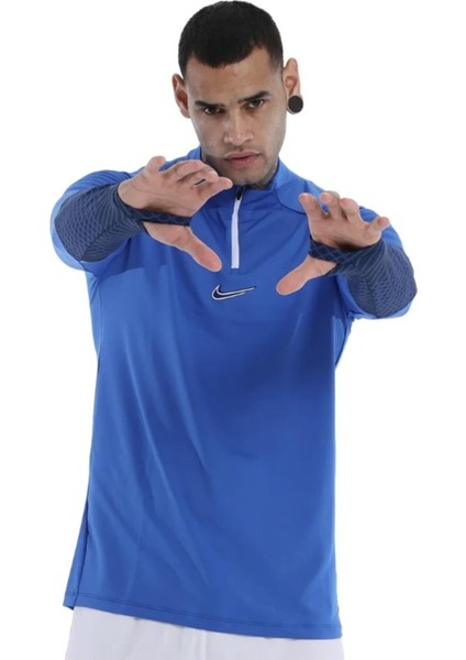 Strike Dri-Fit Çeyrek Fermuar Erkek Mavi Uzun Kollu T-Shirt modelleri