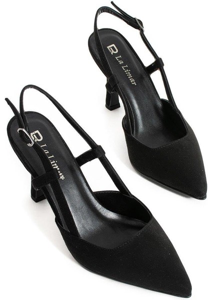 8.5 cm Siyah Arkası Açık Topuklu Stiletto Ayakkabı 2161 modelleri