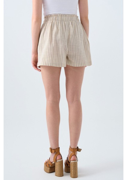 Kadın Çizgili Şort modelleri
