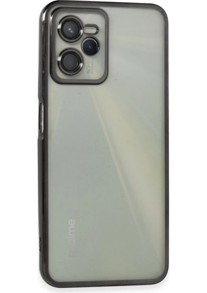 Realme C35 Kılıf Lensli Silikon - Siyah - EYESO7527-3986