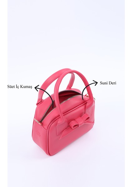 Fuşya Shk217 Fiyonklu Suni Deri, Tek Bölmeli, Fermuarlı,Kolon Askılı, El, Kol Ve Omuz Çantası indirimleri