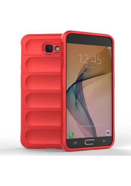 Samsung Galaxy J7 Prime Kılıf Optimum Silikon - Kırmızı - EYESO8501-8703