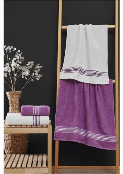 4 Lü Banyo Havlusu Seti Elvin - (2 Adet 70X140 + 2 Adet 50X90) fiyatları