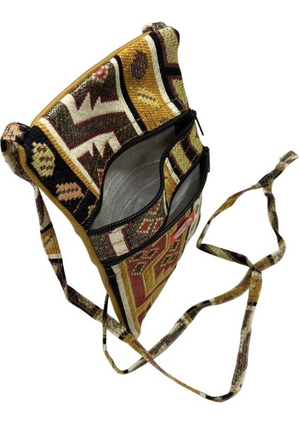 Otantik Desenli Fermuarlı Askılı Çanta Özel Dikim fiyatları