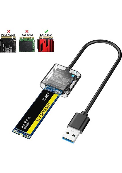 Ally M.2 Sata USB 3.0 Gen1 SSD Harddisk Kutusu M.2 Ngff- JMS578-(1903) - EYESO8305-7533 indirimleri