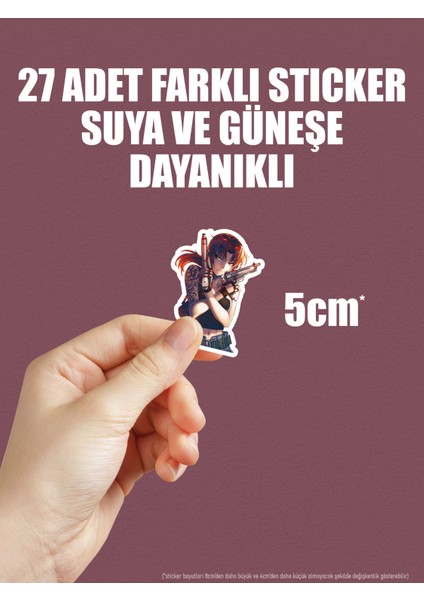 Black Lagoon Anime Telefon Laptop Bullet Journal Yapışkanlı Folyo Sticker Paketi indirimleri