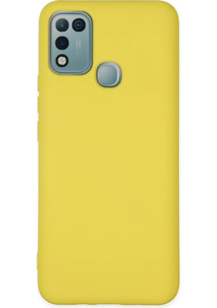 Infinix Hot 10 Play Kılıf Nano Içi Kadife Silikon - Sarı - EYESO8916-8842