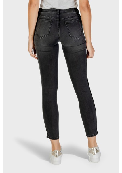 Pamuklu Skinny Fit Dar Paça Logo Şeritli Jeans Bayan Kot Pantolon XW000129 AF16082 MC002 fiyatları