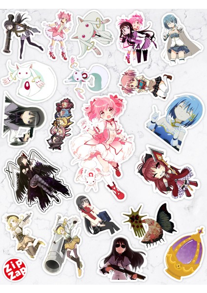 Puella Magi Madoka Magica Anime Telefon Laptop Bullet Journal Yapışkanlı Folyo Sticker Paketi