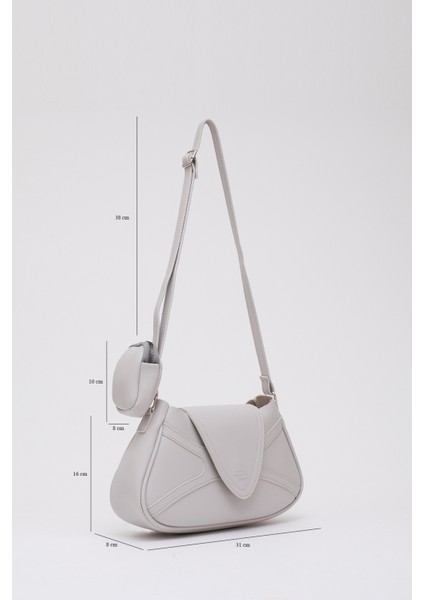 Gri Shk96 Suni Deri Tek Bölmeli Cüzdanlı Kol ve Omuz Çantası fiyatları