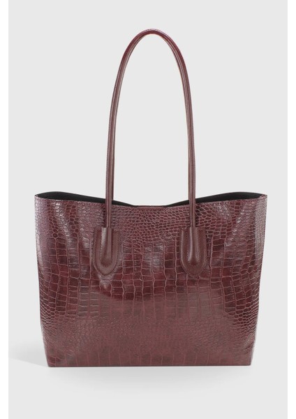 Bordo Kadın Retro El Ve Omuz Çanta Shopper Çanta 264 fiyatları