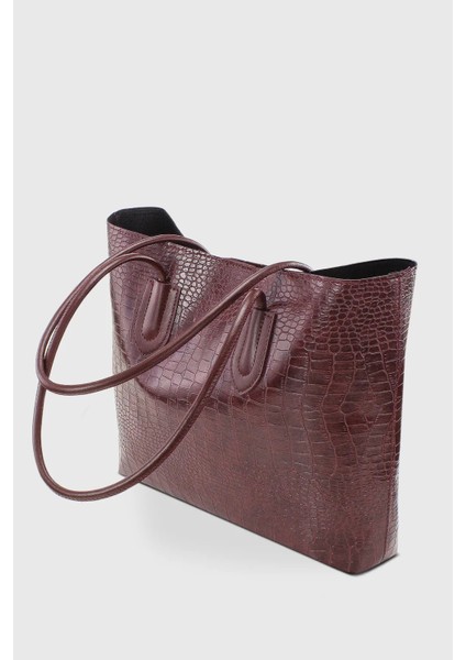 Bordo Kadın Retro El Ve Omuz Çanta Shopper Çanta 264 fırsatları