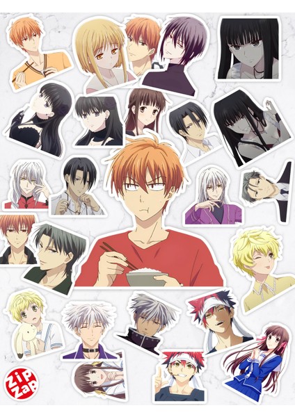 Fruits Basket Anime Telefon Laptop Bullet Journal Yapışkanlı Folyo Sticker Paketi