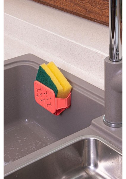 2 Adet Vantuzlu Süngermatik Bulaşık Süngerliği, Bulaşık Süngeri ve Sünger Askısı Sıkacağı Tutacağı fırsatları