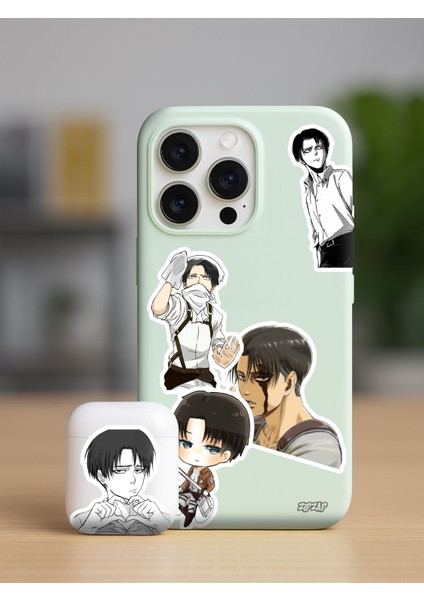 Levi Ackerman Attack On Titan Anime Telefon Laptop Bullet Journal Yapışkanlı Folyo Sticker Paketi fiyatları