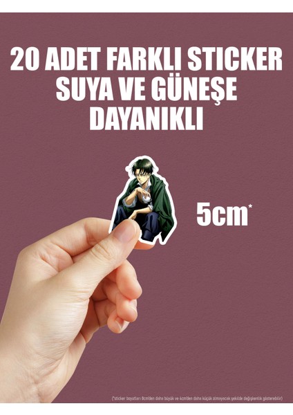 Levi Ackerman Attack On Titan Anime Telefon Laptop Bullet Journal Yapışkanlı Folyo Sticker Paketi indirimleri