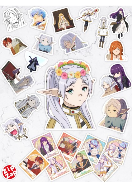 Sousou No Frieren Anime Telefon Laptop Bullet Journal Yapışkanlı Folyo Sticker Paketi