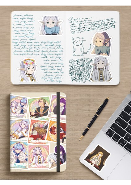 Sousou No Frieren Anime Telefon Laptop Bullet Journal Yapışkanlı Folyo Sticker Paketi modelleri