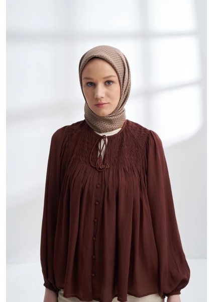 Noıre Desen Twill Ipek Eşarp - 4303-241 modelleri