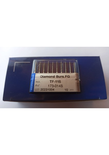 TF-11 TF-11S FG Elmas Freze Diş Laboratuarı 10 Adet 1 Kutu FG Burs Matkaplar Yüksek Hızlı El Aleti Parlatma Beyazlatma Ürünü Diş Hekimi Arac