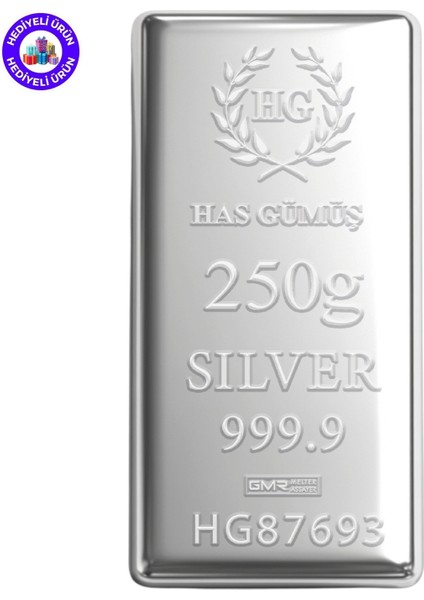 E-Gümüş 250GR Külçe Gümüş