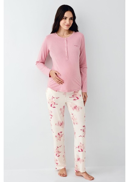 Kadun Gül Kurusu Lohusa Pijama Takım, Modal Kumaş modelleri