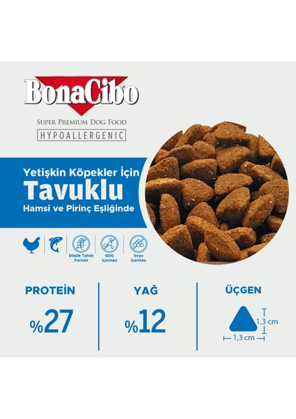 Adult Dog Tavuklu ve Balıklı Yetişkin Köpek Maması, 100 gr x 5 Adet, Tüm Irklar Için, Doğal, Şeker Içermez fırsatları