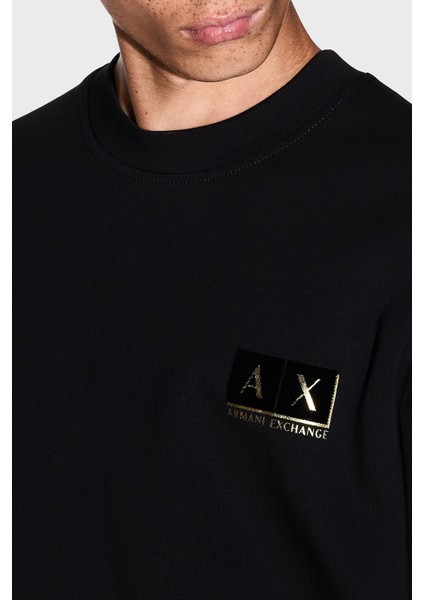 Pamuklu Regular Fit Bisiklet Yaka Logolu Sweat Erkek Sweat XM001892 AF10818 MC004 fırsatları