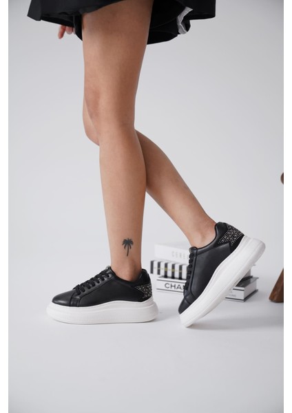 Grace Arkası Taşlı Siyah Kadın Sneaker fiyatları